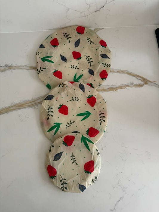 Fruits Beeswax Bowl Cover